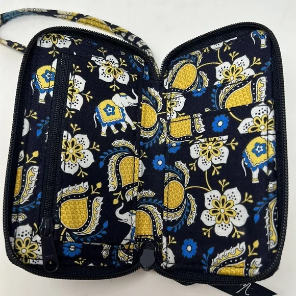 Vera Bradley Blue & Yellow Wristlet Wallet Excellent Condition - Picture 5 of 7